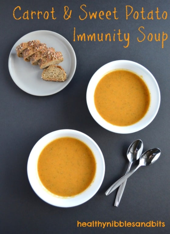 Carrot Sweet Potato Soup | Healthy Nibbles and Bits