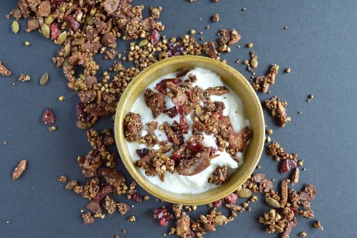 Chocolate Cranberry Granola | Healthy Nibbles and Bits