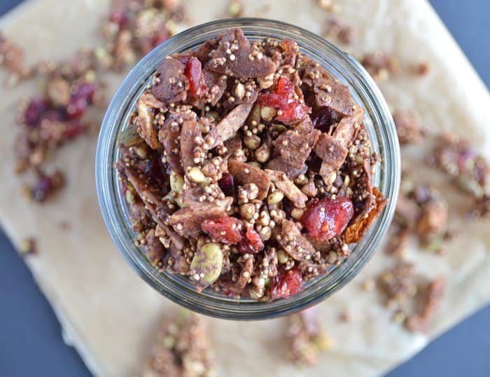 Chocolate Cranberry Granola | Healthy Nibbles and Bits