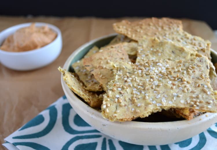 Herbed Multi-Seed Chickpea Crackers | Healthy Nibbles and Bits