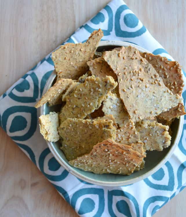 Herbed Multi-Seed Chickpea Crackers | Healthy Nibbles and Bits