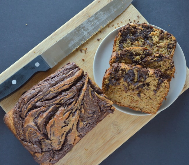 gluten free banana bread with chocolate