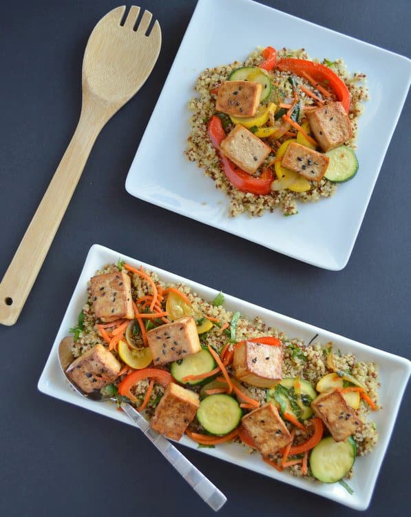 Coconut Quinoa Tamari Tofu and Vegetables