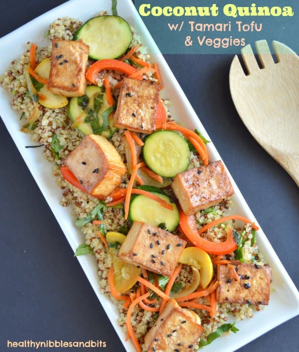 Coconut Quinoa Tamari Tofu and Vegetables 