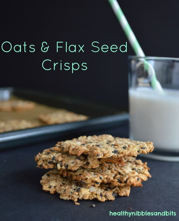 Oats & Flax Seed Crisps | Healthy Nibbles and Bits