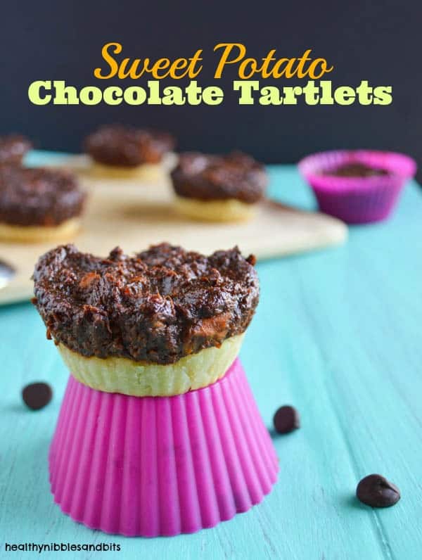 Sweet Potato Chocolate Tartlets | healthynibblesandbits.com