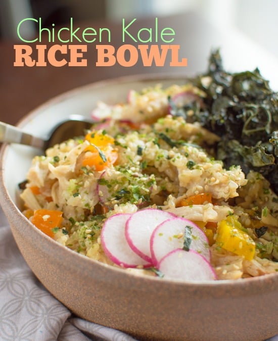 Chicken Kale Rice Bowl Healthy Nibbles