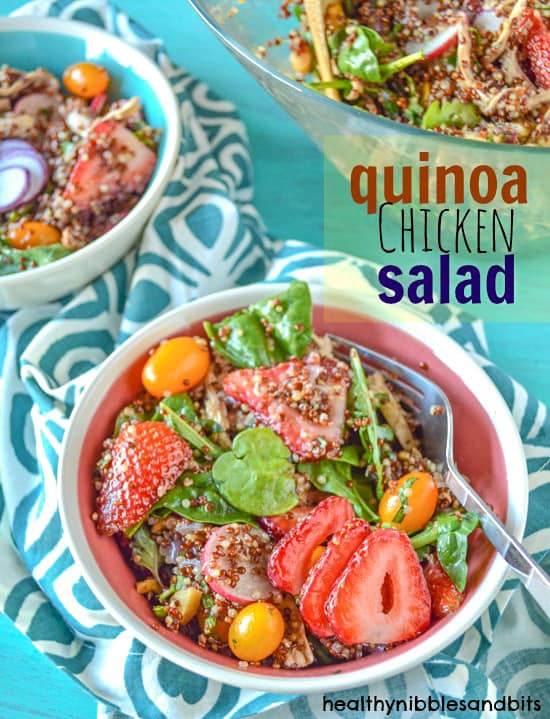 Chicken Quinoa Salad | Healthy Nibbles and Bits