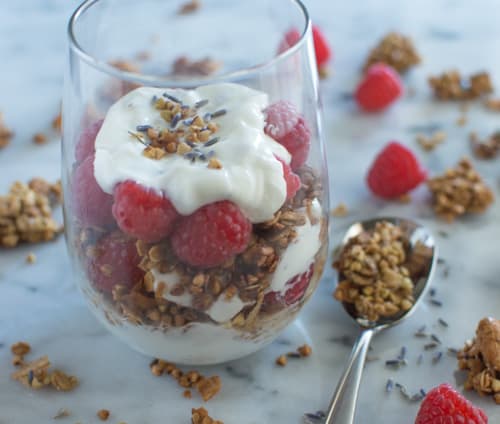 Lavender Yogurt Parfait | Healthy Nibbles and Bits