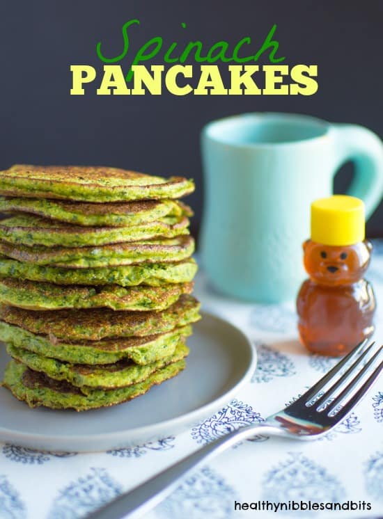 Spinach Pancakes | Healthy Nibbles and Bits