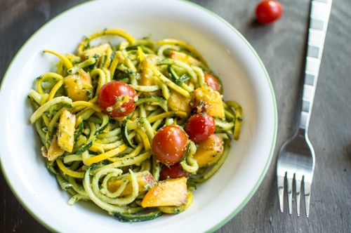 Summer Pesto Noodle Salad | Healthy Nibbles and Bits