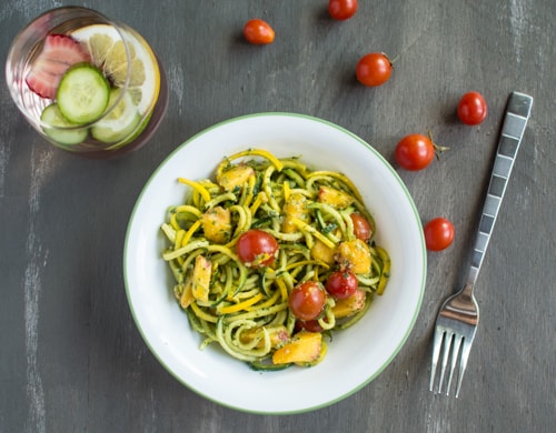 Summer Pesto Noodle Salad | Healthy Nibbles and Bits