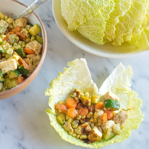 Vegan Asian Cabbage Wraps | Healthy Nibbles and Bits