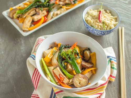 Chili Eggplant Tofu Stir Fry