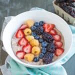 Chocolate Overnight Oats with Berries