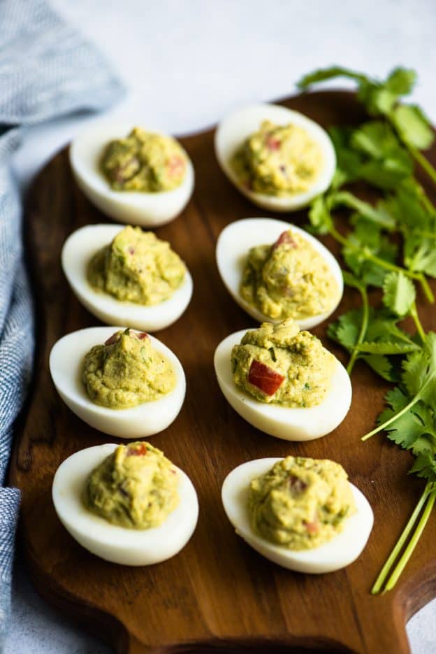 Guacamole Deviled Eggs | Healthy Nibbles by Lisa Lin