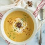 Acorn Squash Soup with Star Anise | healthynibblesandbits.com