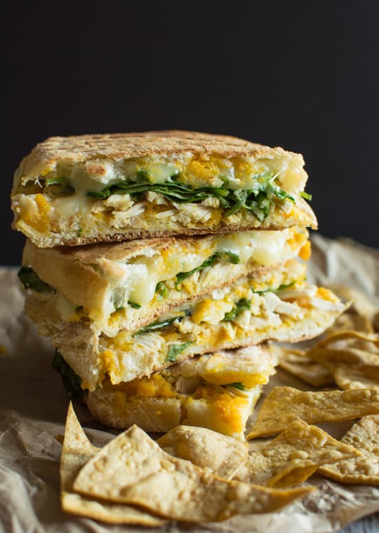 Chicken Panini with Butternut Squash | healthynibblesandbits.com