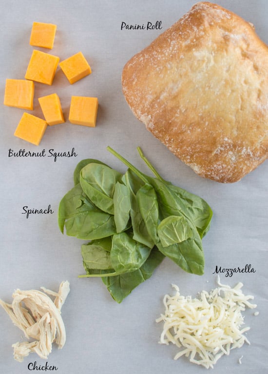 Chicken Panini with Butternut Squash Ingredients | healthynibblesandbits.com