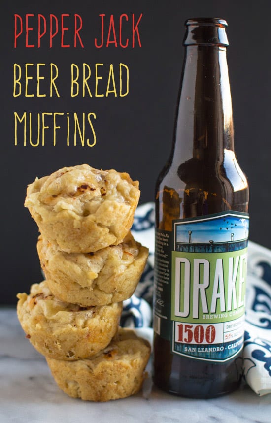 Pepper Jack Beer Bread Muffins | healthynibblesandbits.com