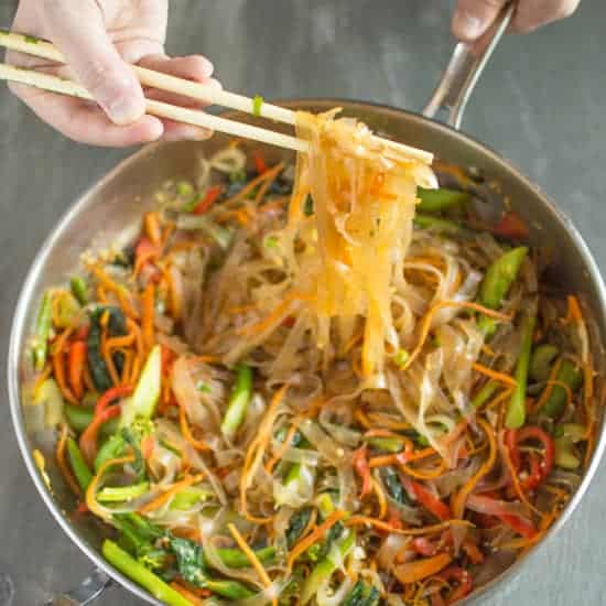 Vegetable Stir Fry Mung Bean Noodles Healthy Nibbles By Lisa Lin