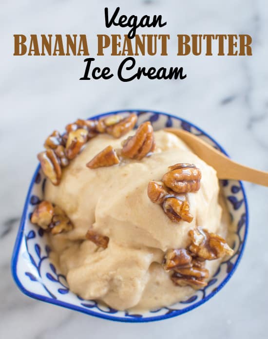 Banana Peanut Butter Ice Cream | healthynibblesandbits.com