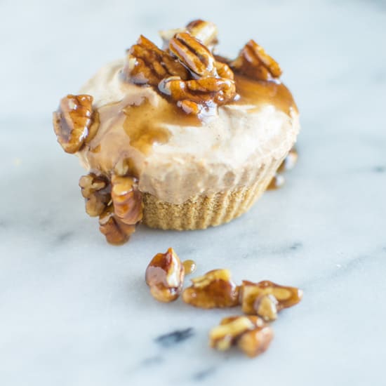 No Bake Soy Pumpkin Cheesecake | healthynibblesandbits.com