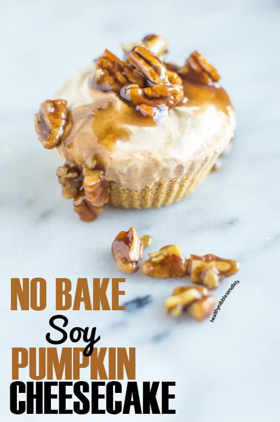 No Bake Soy Pumpkin Cheesecake | healthynibblesandbits.com