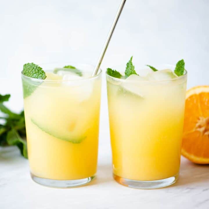 Orange and Coconut Water Refresher (5 Ingredients!) | Healthy Nibbles