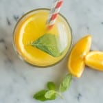 Orange Mint Coconut Water | healthynibblesandbits.com