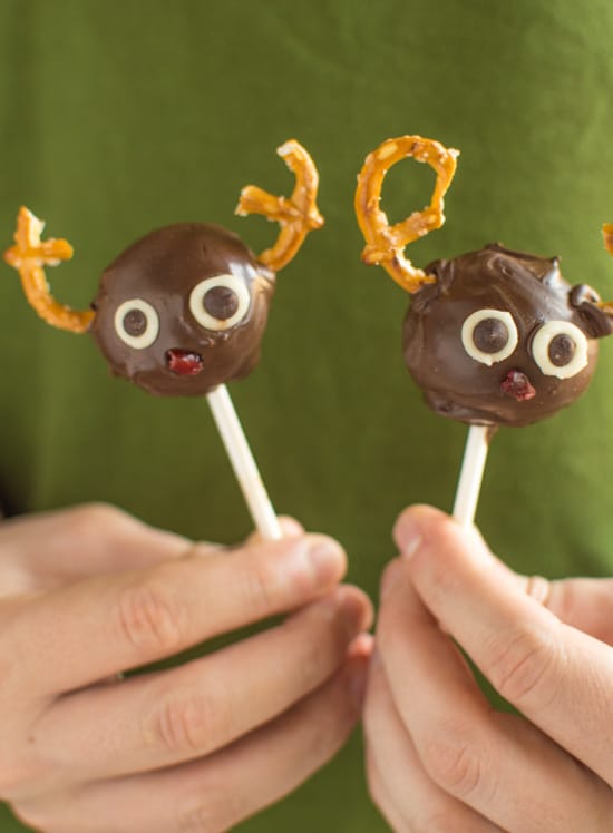 These adorable Rudolph Brownie Pops are delicious and gluten-free!