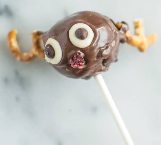 These adorable Rudolph Brownie Pops are delicious and gluten-free!