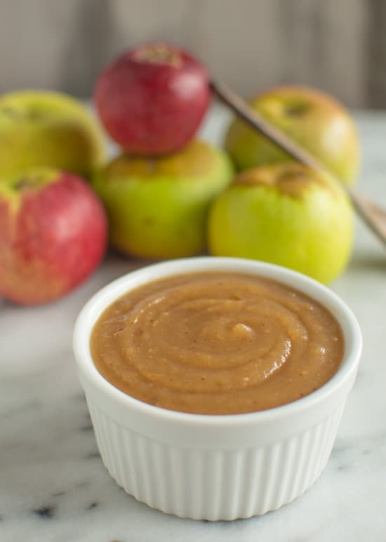 Slow Cooker Applesauce | healthynibblesandbits.com