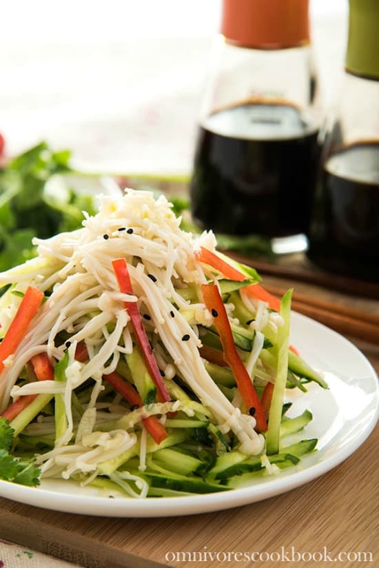 Golden Needle Mushroom Salad