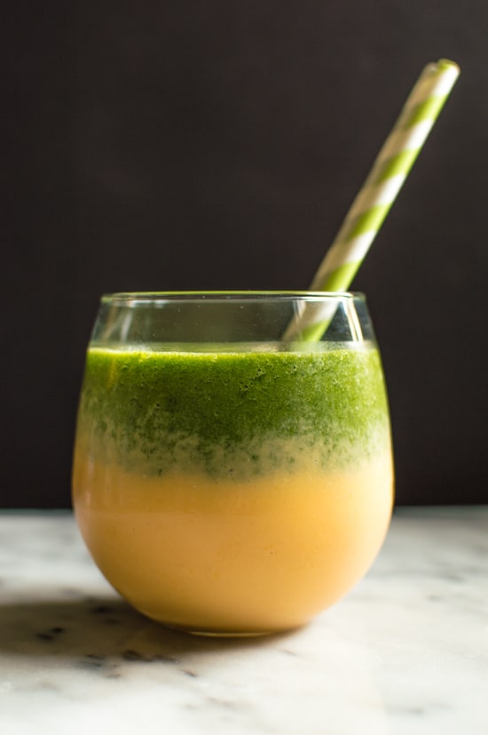 Kale Peach Clementine Smoothie | healthynibblesandbits.com