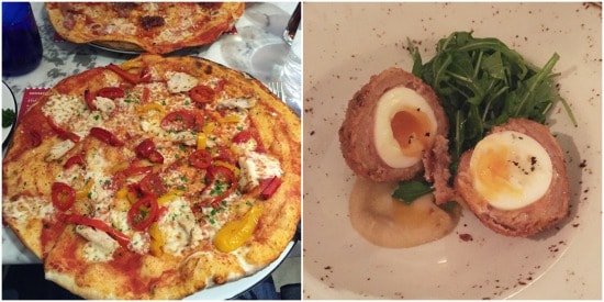 Pizza + Scotch Egg