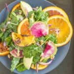 Roasted Orange Rainbow Salad with Asian Orange Vinaigrette | healthynibblesandbits.com