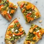 Vegetarian Tandoori Naan Pizza | healthynibblesandbits.com #healthy