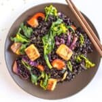 Forbidden Rice Stir Fry & Teriyaki Tofu | healthynibblesandbits.com