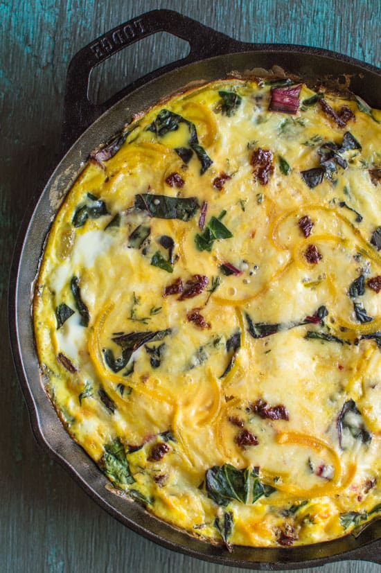 Swiss Chard and Golden Beet Frittata | Healthy Nibbles