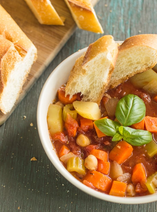 Simple and delicious Chickpea Minestrone Soup