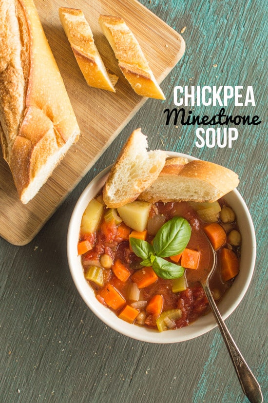 Chickpea Minestrone Soup | Healthy Nibbles by Lisa Lin