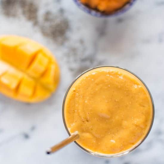 Sweet Potato Mango Smoothie - Healthy Nibbles & Bits