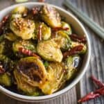 They're tangy, sweet, spicy, and the perfect 30-minute dish for your weeknight meals! General Tso's Brussels Sprouts | healthynibblesandbits