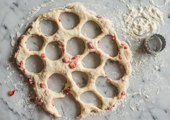 Mini Strawberry Scones with Red Bean Paste | healthynibblesandbits.com