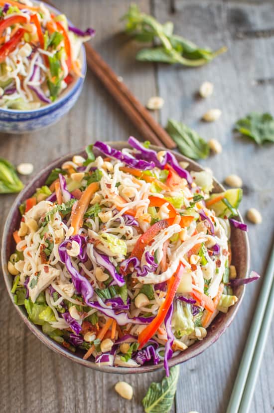 Vietnamese Tofu Shirataki Salad with Chicken | Healthy Nibbles by Lisa Lin