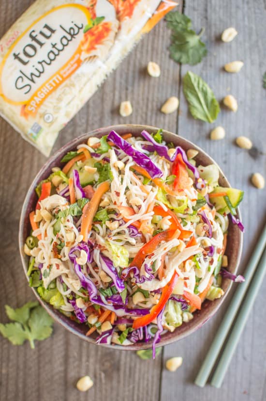 Refreshing, gluten-free Vietnamese Tofu Shirataki Salad that's ready in 15 minutes! | healthynibblesandbits.com