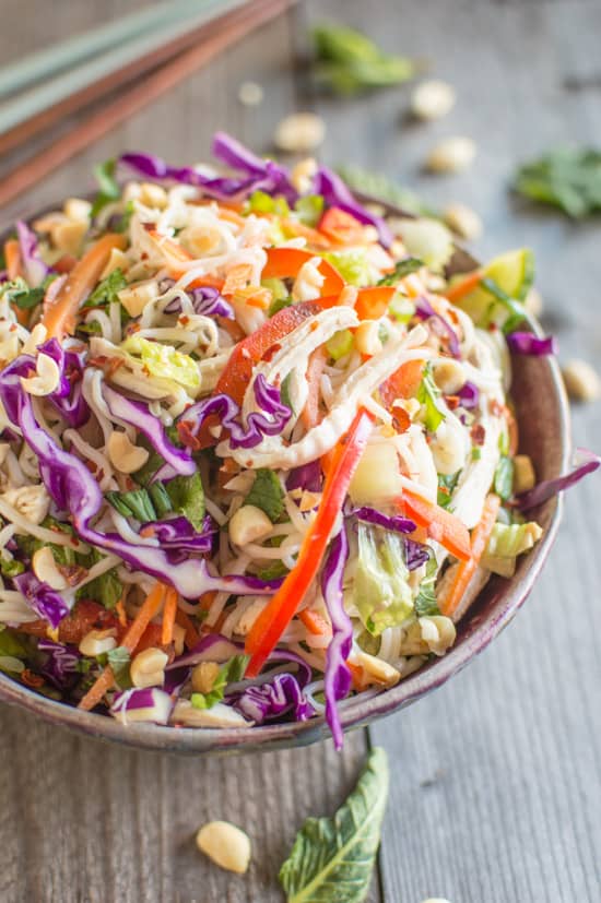 Refreshing, gluten-free Vietnamese Tofu Shirataki Salad that's ready in 15 minutes! | healthynibblesandbits.com