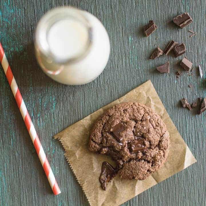 Double Chocolate Almond Cookies with Coconut