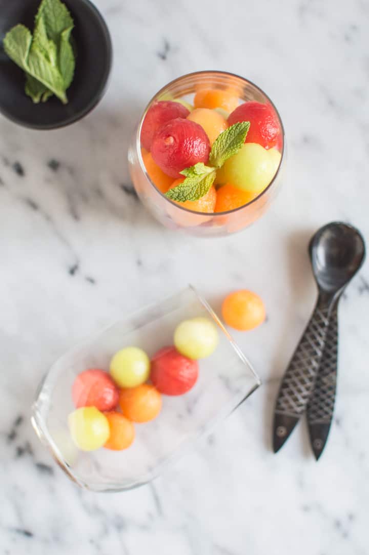 Vodka Infused Melon Balls - perfect for your parties! by @healthynibs